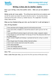 Worksheets for kids - writing-a-story-set-in-another-country
